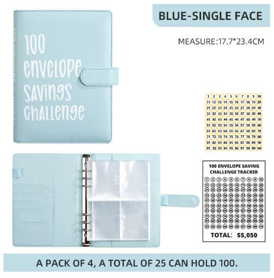 100 Envelope Savings Challenge Binder - ShopMoneywithHoney