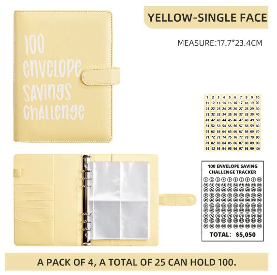 100 Envelope Savings Challenge Binder - ShopMoneywithHoney