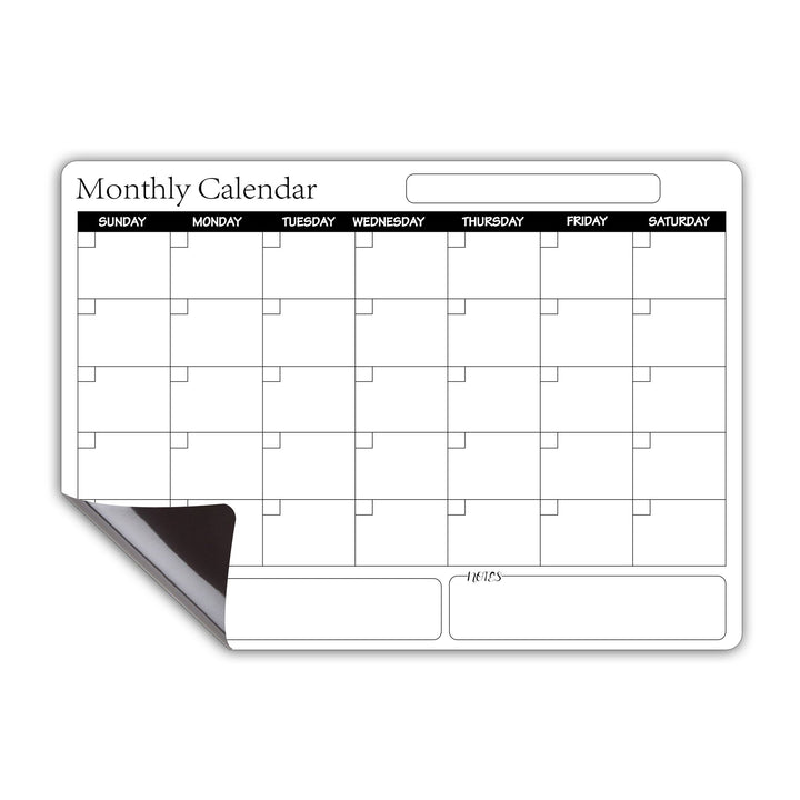 A3 Rewritable Monthly and Weekly Planner Magnetic Calendar Refrigerator Magnet Custom Message Soft Whiteboard - ShopMoneywithHoney