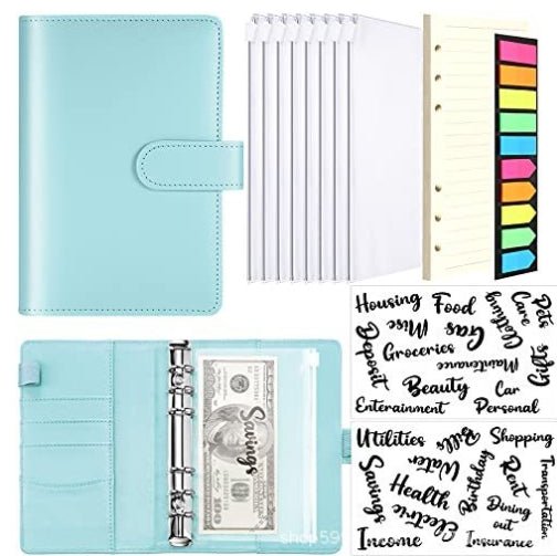 A6 Leather Cash Budget Binder - ShopMoneywithHoney