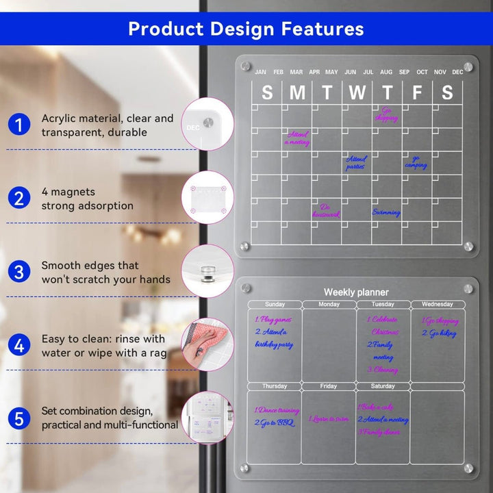 Acrylic Magnetic Calendar - ShopMoneywithHoney